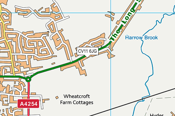 CV11 6JG map - OS VectorMap District (Ordnance Survey)
