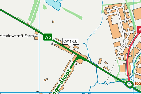 CV11 6JJ map - OS VectorMap District (Ordnance Survey)