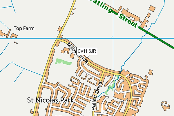 CV11 6JR map - OS VectorMap District (Ordnance Survey)