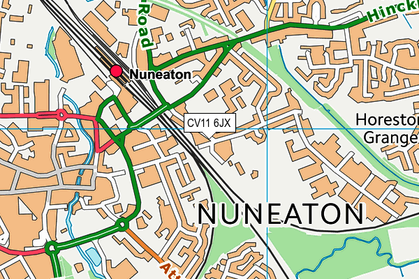 CV11 6JX map - OS VectorMap District (Ordnance Survey)