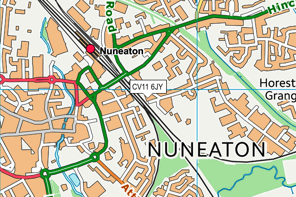 CV11 6JY map - OS VectorMap District (Ordnance Survey)