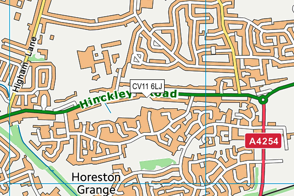 CV11 6LJ map - OS VectorMap District (Ordnance Survey)