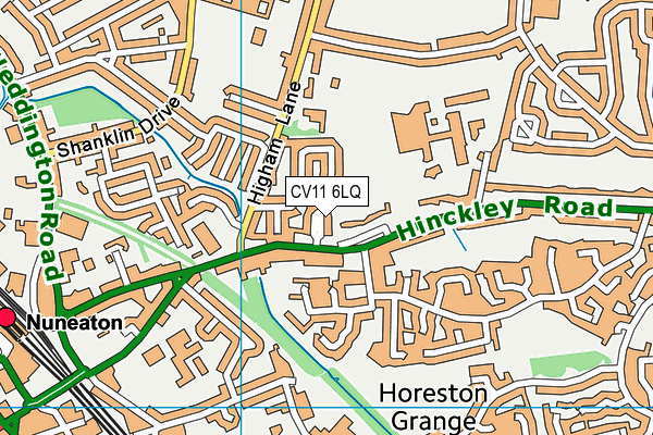 CV11 6LQ map - OS VectorMap District (Ordnance Survey) CV11 6LQ map - OS VectorMap District (Ordnance Survey)