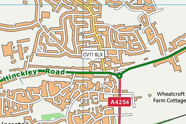 CV11 6LX map - OS VectorMap District (Ordnance Survey) CV11 6LX map - OS VectorMap District (Ordnance Survey)