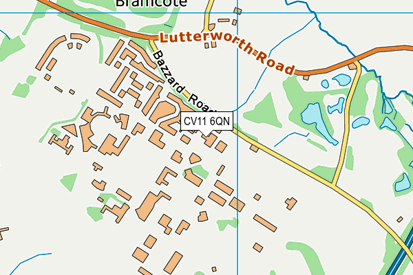 CV11 6QN map - OS VectorMap District (Ordnance Survey)