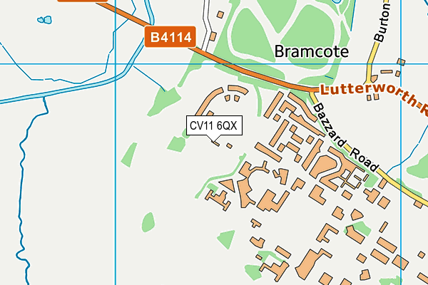 CV11 6QX map - OS VectorMap District (Ordnance Survey) CV11 6QX map - OS VectorMap District (Ordnance Survey)