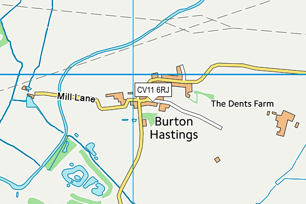 CV11 6RJ map - OS VectorMap District (Ordnance Survey)