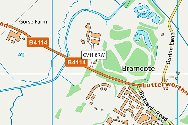 CV11 6RW map - OS VectorMap District (Ordnance Survey)