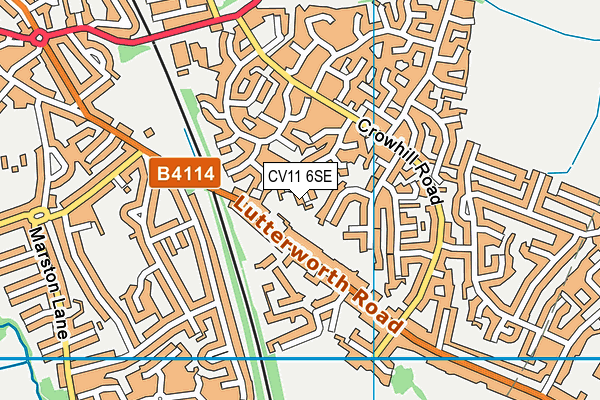 CV11 6SE map - OS VectorMap District (Ordnance Survey)