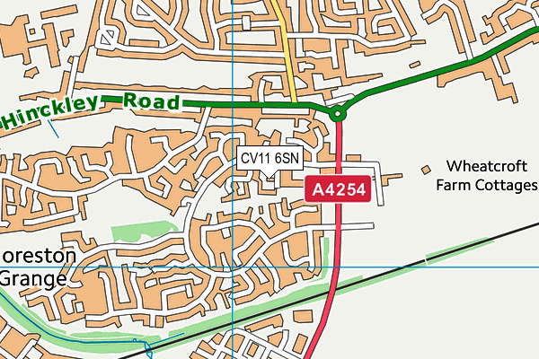 CV11 6SN map - OS VectorMap District (Ordnance Survey) CV11 6SN map - OS VectorMap District (Ordnance Survey)