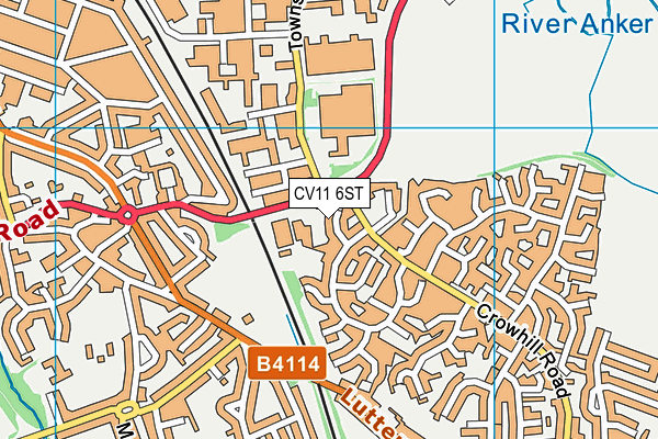 CV11 6ST map - OS VectorMap District (Ordnance Survey) CV11 6ST map - OS VectorMap District (Ordnance Survey)