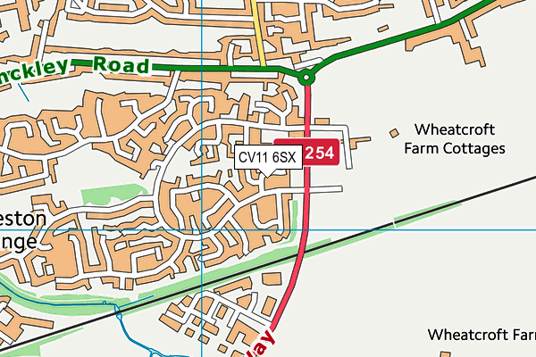 CV11 6SX map - OS VectorMap District (Ordnance Survey) CV11 6SX map - OS VectorMap District (Ordnance Survey)