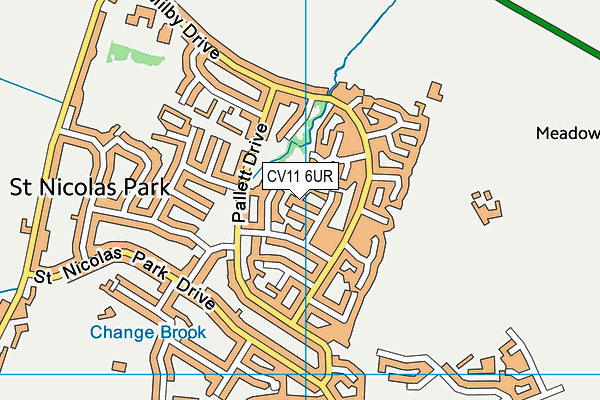CV11 6UR map - OS VectorMap District (Ordnance Survey) CV11 6UR map - OS VectorMap District (Ordnance Survey)