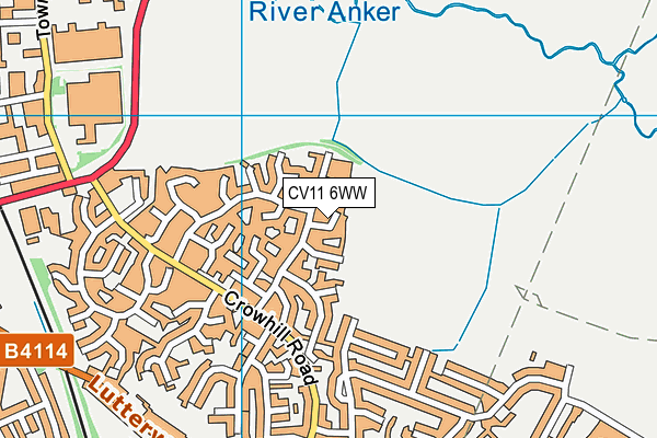 CV11 6WW map - OS VectorMap District (Ordnance Survey) CV11 6WW map - OS VectorMap District (Ordnance Survey)