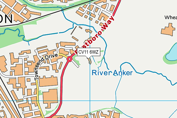 CV11 6WZ map - OS VectorMap District (Ordnance Survey) CV11 6WZ map - OS VectorMap District (Ordnance Survey)