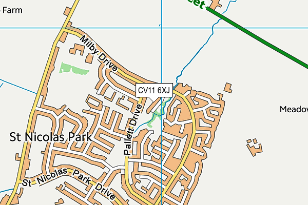 CV11 6XJ map - OS VectorMap District (Ordnance Survey) CV11 6XJ map - OS VectorMap District (Ordnance Survey)