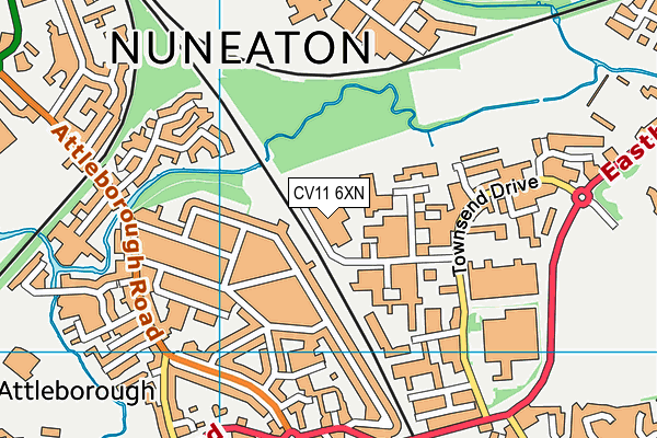 CV11 6XN map - OS VectorMap District (Ordnance Survey) CV11 6XN map - OS VectorMap District (Ordnance Survey)