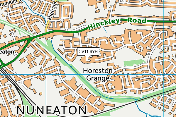 CV11 6YH map - OS VectorMap District (Ordnance Survey) CV11 6YH map - OS VectorMap District (Ordnance Survey)