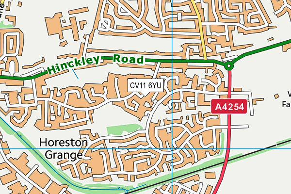 CV11 6YU map - OS VectorMap District (Ordnance Survey) CV11 6YU map - OS VectorMap District (Ordnance Survey)