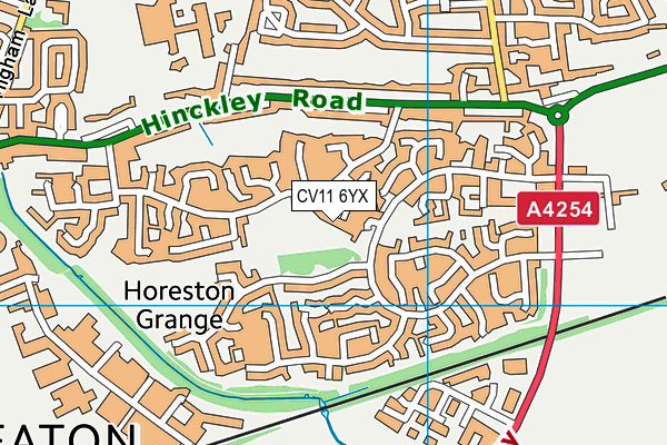 CV11 6YX map - OS VectorMap District (Ordnance Survey)