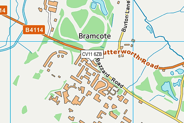 CV11 6ZB map - OS VectorMap District (Ordnance Survey) CV11 6ZB map - OS VectorMap District (Ordnance Survey)