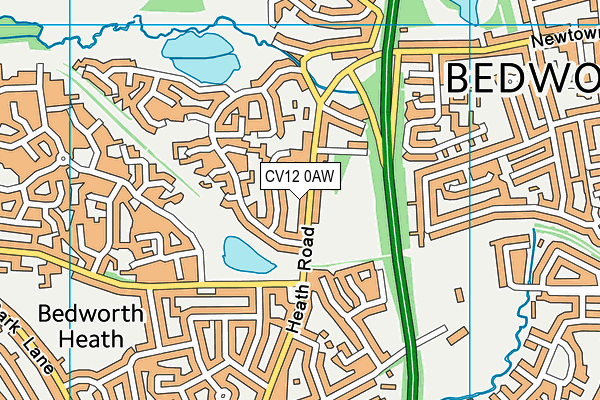CV12 0AW map - OS VectorMap District (Ordnance Survey) CV12 0AW map - OS VectorMap District (Ordnance Survey)