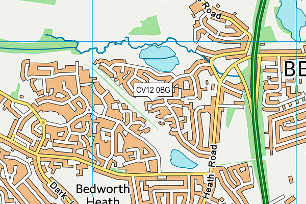CV12 0BG map - OS VectorMap District (Ordnance Survey) CV12 0BG map - OS VectorMap District (Ordnance Survey)
