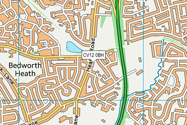 CV12 0BH map - OS VectorMap District (Ordnance Survey) CV12 0BH map - OS VectorMap District (Ordnance Survey)
