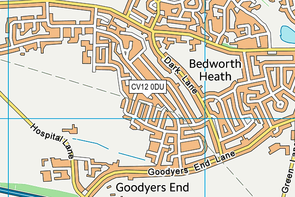 CV12 0DU map - OS VectorMap District (Ordnance Survey) CV12 0DU map - OS VectorMap District (Ordnance Survey)