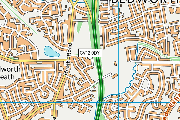 CV12 0DY map - OS VectorMap District (Ordnance Survey) CV12 0DY map - OS VectorMap District (Ordnance Survey)