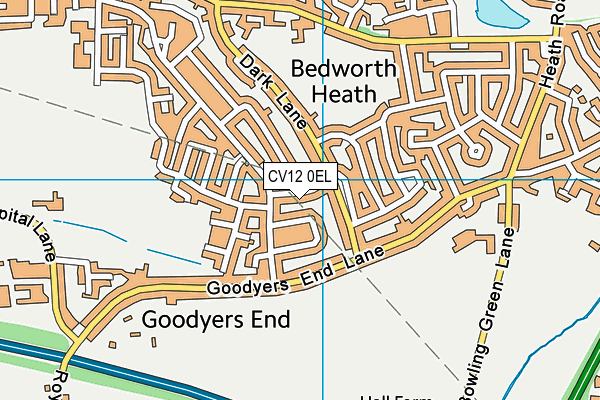 CV12 0EL map - OS VectorMap District (Ordnance Survey) CV12 0EL map - OS VectorMap District (Ordnance Survey)