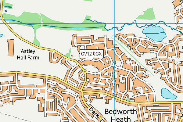 CV12 0GX map - OS VectorMap District (Ordnance Survey) CV12 0GX map - OS VectorMap District (Ordnance Survey)