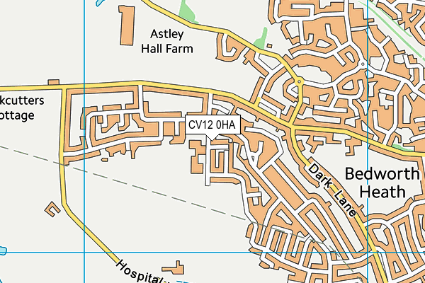 CV12 0HA map - OS VectorMap District (Ordnance Survey) CV12 0HA map - OS VectorMap District (Ordnance Survey)