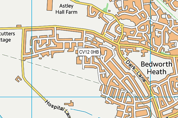 CV12 0HB map - OS VectorMap District (Ordnance Survey) CV12 0HB map - OS VectorMap District (Ordnance Survey)