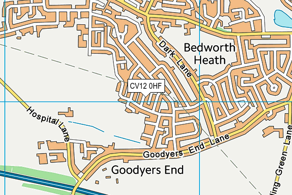 CV12 0HF map - OS VectorMap District (Ordnance Survey) CV12 0HF map - OS VectorMap District (Ordnance Survey)