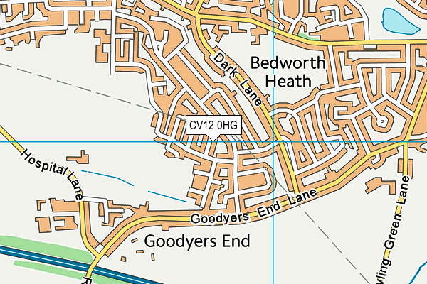 CV12 0HG map - OS VectorMap District (Ordnance Survey)