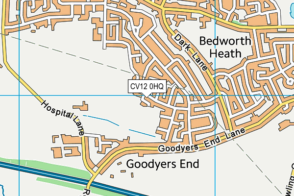 CV12 0HQ map - OS VectorMap District (Ordnance Survey) CV12 0HQ map - OS VectorMap District (Ordnance Survey)