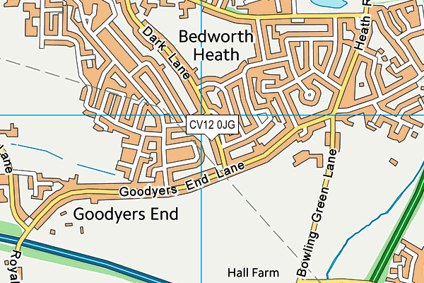 CV12 0JG map - OS VectorMap District (Ordnance Survey) CV12 0JG map - OS VectorMap District (Ordnance Survey)