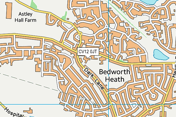 CV12 0JT map - OS VectorMap District (Ordnance Survey) CV12 0JT map - OS VectorMap District (Ordnance Survey)