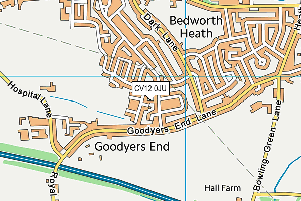 CV12 0JU map - OS VectorMap District (Ordnance Survey) CV12 0JU map - OS VectorMap District (Ordnance Survey)