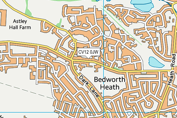 CV12 0JW map - OS VectorMap District (Ordnance Survey) CV12 0JW map - OS VectorMap District (Ordnance Survey)
