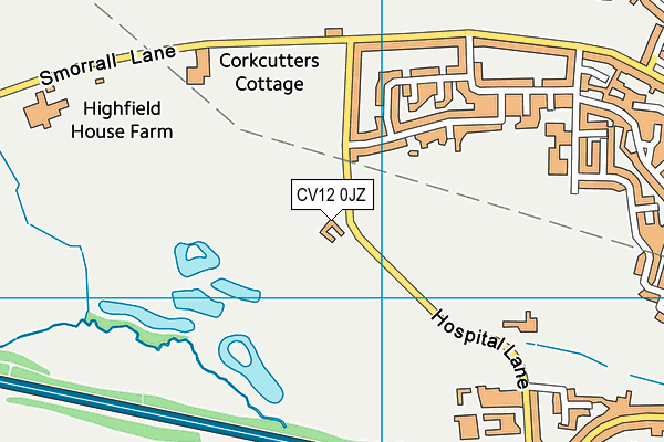 CV12 0JZ map - OS VectorMap District (Ordnance Survey) CV12 0JZ map - OS VectorMap District (Ordnance Survey)
