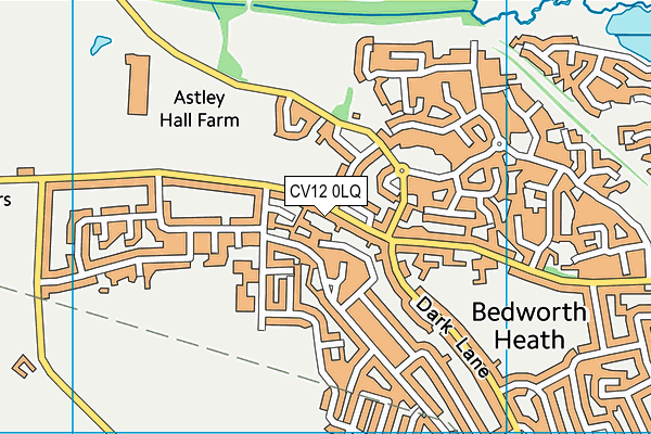 CV12 0LQ map - OS VectorMap District (Ordnance Survey)