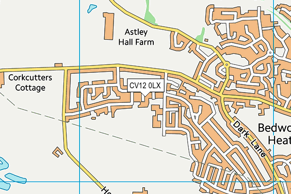 CV12 0LX map - OS VectorMap District (Ordnance Survey) CV12 0LX map - OS VectorMap District (Ordnance Survey)