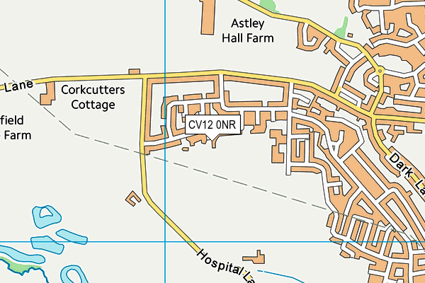 CV12 0NR map - OS VectorMap District (Ordnance Survey) CV12 0NR map - OS VectorMap District (Ordnance Survey)