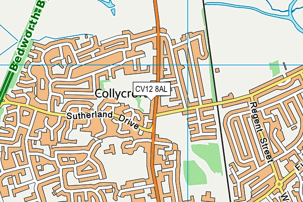CV12 8AL map - OS VectorMap District (Ordnance Survey) CV12 8AL map - OS VectorMap District (Ordnance Survey)