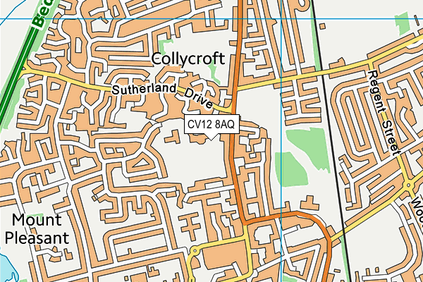 CV12 8AQ map - OS VectorMap District (Ordnance Survey) CV12 8AQ map - OS VectorMap District (Ordnance Survey)