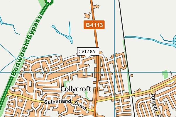 CV12 8AT map - OS VectorMap District (Ordnance Survey) CV12 8AT map - OS VectorMap District (Ordnance Survey)
