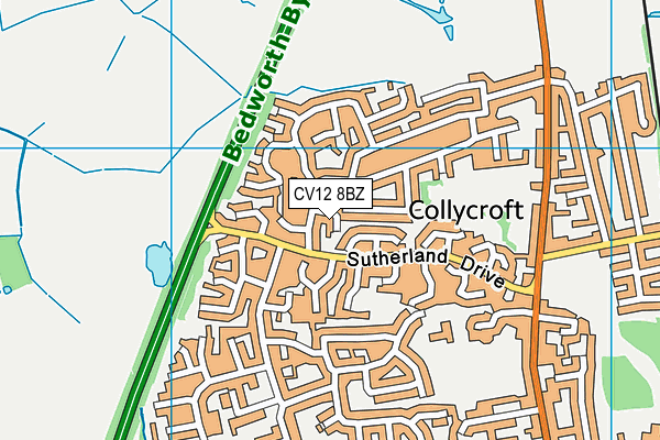 CV12 8BZ map - OS VectorMap District (Ordnance Survey) CV12 8BZ map - OS VectorMap District (Ordnance Survey)