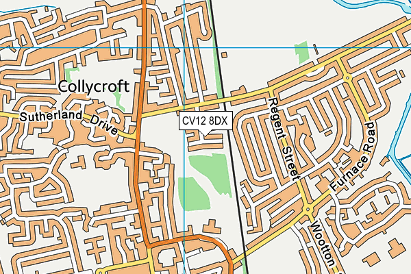 CV12 8DX map - OS VectorMap District (Ordnance Survey) CV12 8DX map - OS VectorMap District (Ordnance Survey)